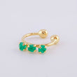 Piercing Green Crown Esmeraldas 18Pts 0.6 g / 2.4 cm Oro Amarillo 18K