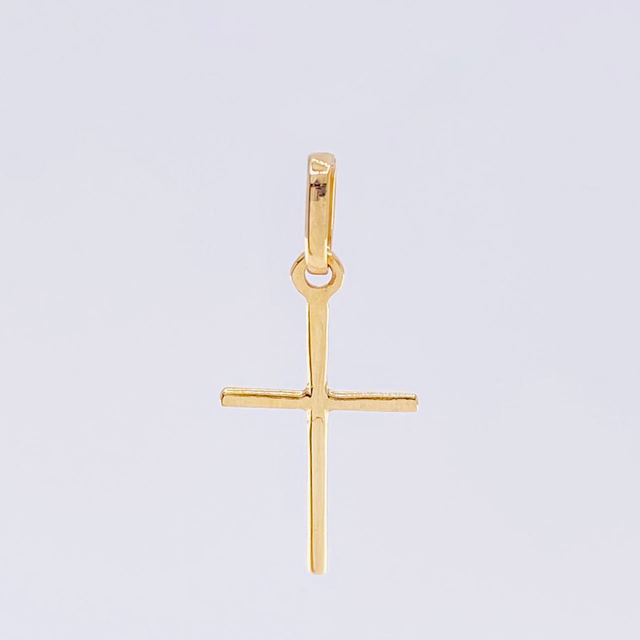 Dije Cruz Lisa 0.45 g / 2.2 cm Oro Amarillo 18K