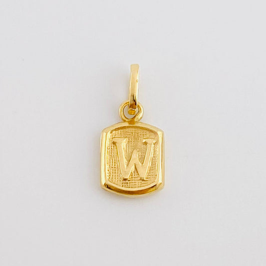 Dije Letra W 0.3 g / 1.4 cm Oro Amarillo 18K