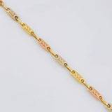 Pulso Rustico Tribal 3.45 g / 19.5 cm / 3.6 mm Tres Oros 18K