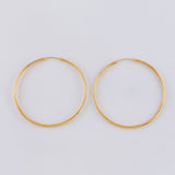 Candongas Aro Liso 4 g / 4.5 cm Oro Amarillo 18K