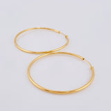 Candongas Aro Liso 4 g / 4.5 cm Oro Amarillo 18K