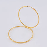 Candongas Aro Liso 4 g / 4.5 cm Oro Amarillo 18K