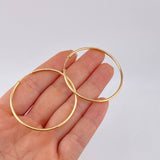 Candongas Aro Liso 4.1 g / 4.5 cm Oro Amarillo 18K