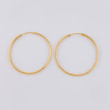 Candongas Aro Liso 3.5 g / 4 cm Oro Amarillo 18K