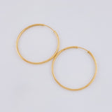Candongas Aro Liso 3.5 g / 4 cm Oro Amarillo 18K