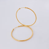Candongas Aro Liso 3.7 g / 4 cm Oro Amarillo 18K