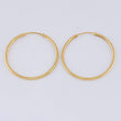 Candongas Aro Liso 3 g / 3.2 cm Oro Amarillo 18K