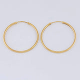 Candongas Aro Liso 2.8 g / 3.2 cm Oro Amarillo 18K