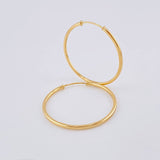 Candongas Aro Liso 2.95 g / 3.2 cm Oro Amarillo 18K