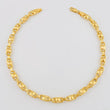 Tobillera Rustica Burbuja 5.8 g / 25 cm / 4.7 mm Oro Amarillo 18K
