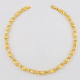 Tobillera Rustica Burbuja 5.8 g / 25 cm / 4.7 mm Oro Amarillo 18K