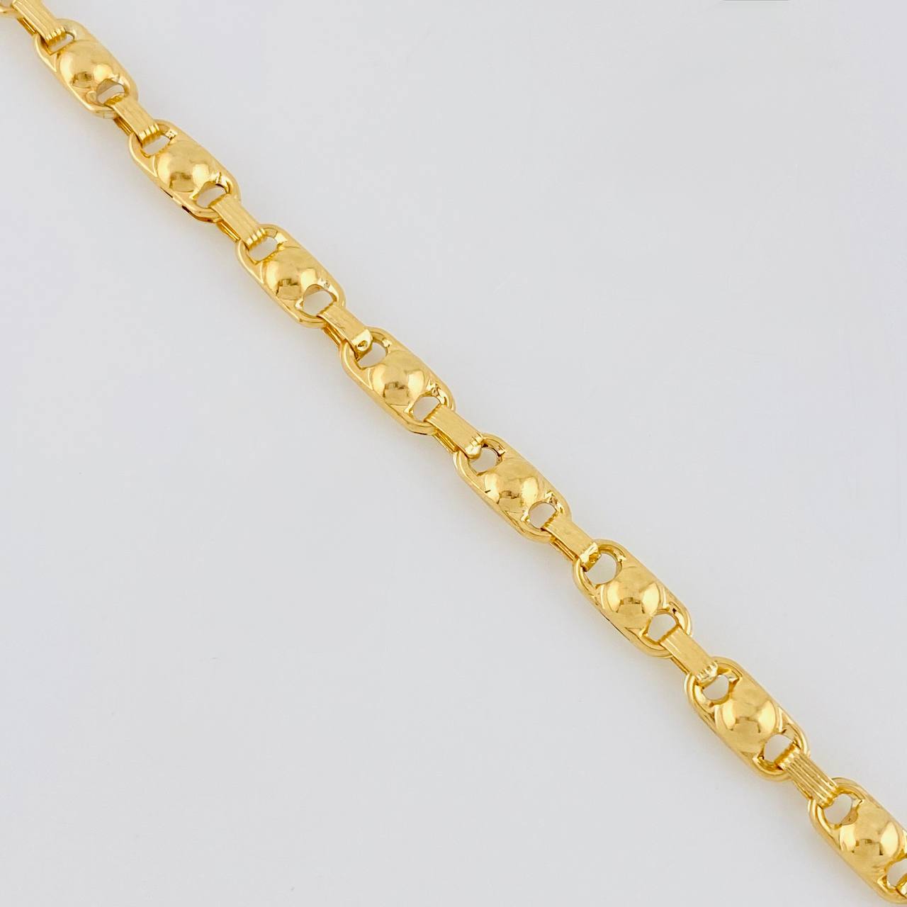Tobillera Rustica Burbuja 5.8 g / 25 cm / 4.7 mm Oro Amarillo 18K
