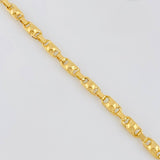 Tobillera Rustica Burbuja 5.8 g / 25 cm / 4.7 mm Oro Amarillo 18K