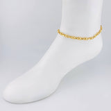 Tobillera Rustica Burbuja 5.8 g / 25 cm / 4.7 mm Oro Amarillo 18K