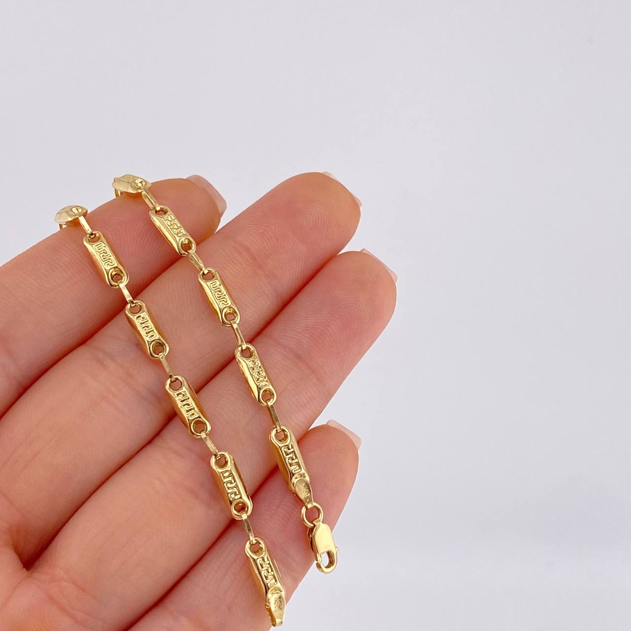 Tobillera Rustico Tribal 4.2 g / 25.5 cm / 3.6 mm Oro Amarillo 18K