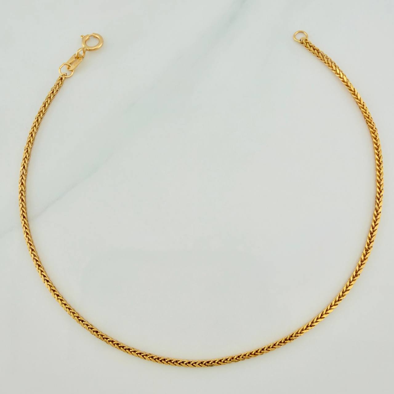 Pulso Franco 0.9gr / 19cm / 1mm Oro Amarillo +3 18K $
