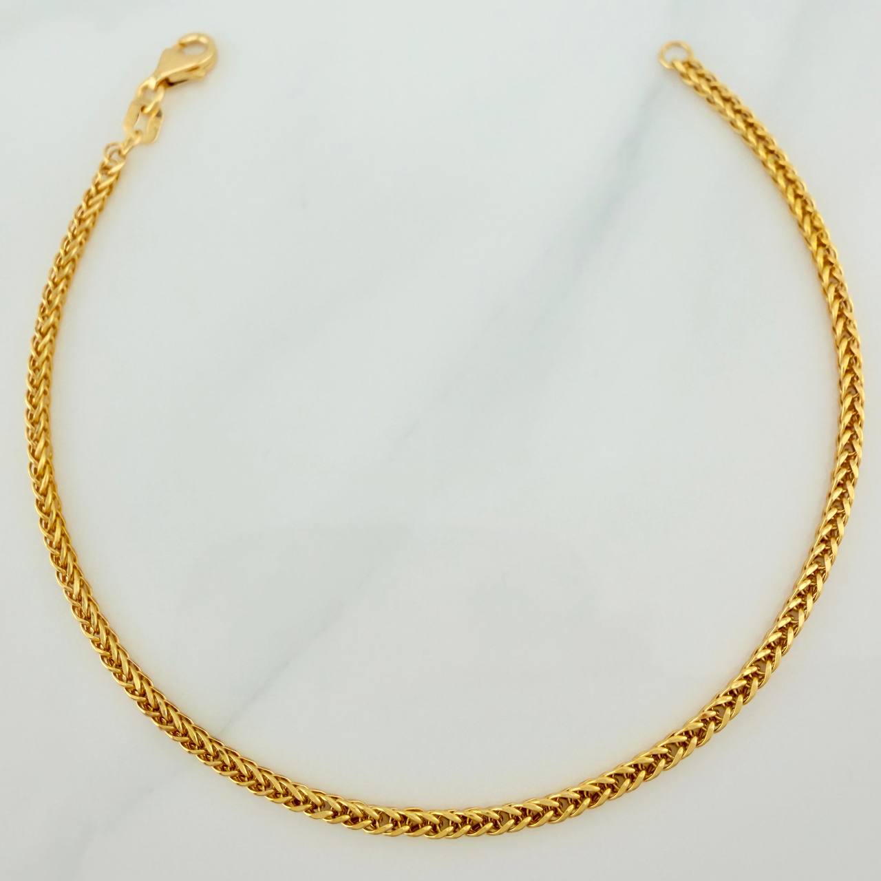 Pulso Franco 1.95gr / 19.2cm / 1.5mm Oro Amarillo +3 18K $