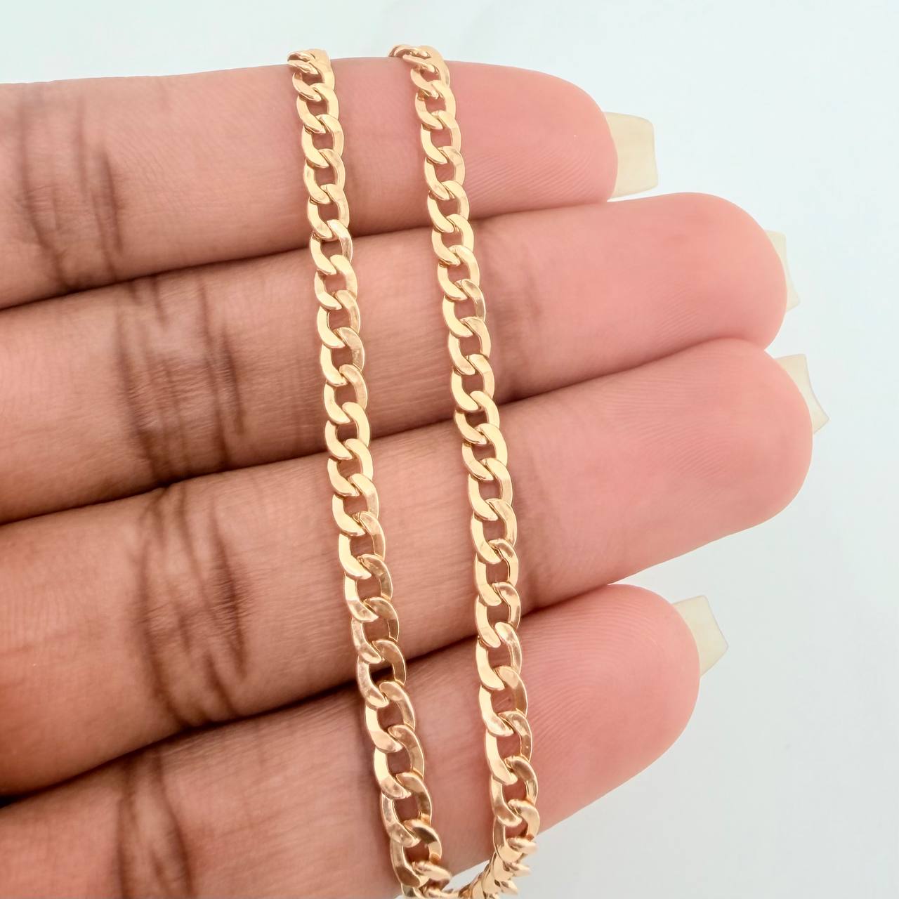 Pulso Cubano 2.75gr / 19cm / 3mm Oro Amarillo +1 18K $