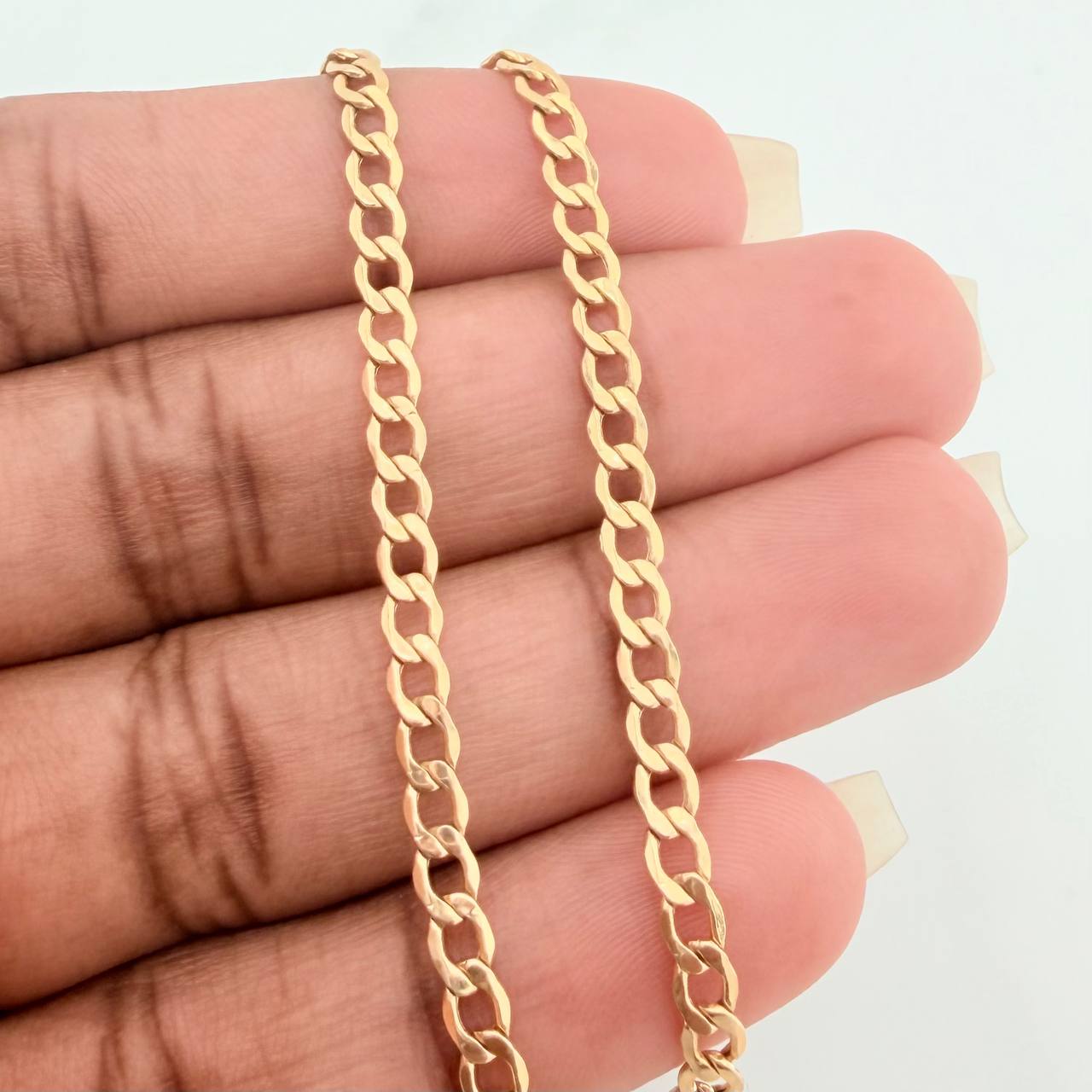 Pulso Cubano 2.2gr / 20cm / 3mm Oro Amarillo +1 18K $