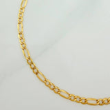 Pulso Figaro 1.15gr / 19cm / 2.3mm Oro Amarillo +1 18K $