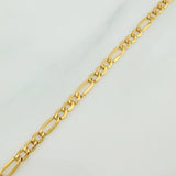 Pulso Figaro 1.15gr / 19cm / 2.3mm Oro Amarillo +1 18K $