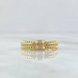 Anillo Carril Interceptado 3.35gr / T8 / Circones Blancos Oro Amarillo 18K