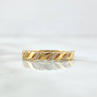 Anillo Trenza en Relieve 2.6gr / T7 1/4 / Circones Blancos Oro Amarillo 18K