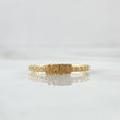 Anillo Amen 1.75gr / T6 3/4 / Circones Blancos Oro Amarillo 18K