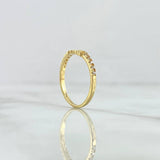 Anillo Amen 1.75gr / T6 3/4 / Circones Blancos Oro Amarillo 18K