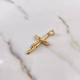 Dije Cruz Cristo 4.05gr / 4.2cm / Tronco Oro Amarillo 18K $