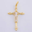Dije Cruz Cristo 3.65g / 5.2cm Dos Oros Amarillo Blanco 18K