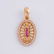 Dije Virgen de Guadalupe Ovalo Filigrana 2.35g / 2.5cm Oro Rosa 18K
