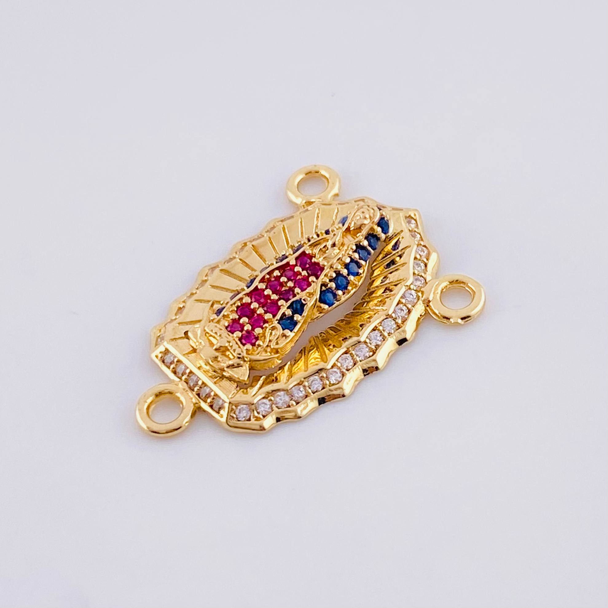 Herraje Crucero Virgen de Guadalupe 2.6g / 2.4cm Oro Amarillo 18K