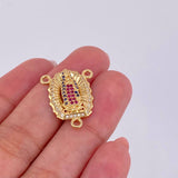 Herraje Crucero Virgen de Guadalupe 2.6g / 2.4cm Oro Amarillo 18K