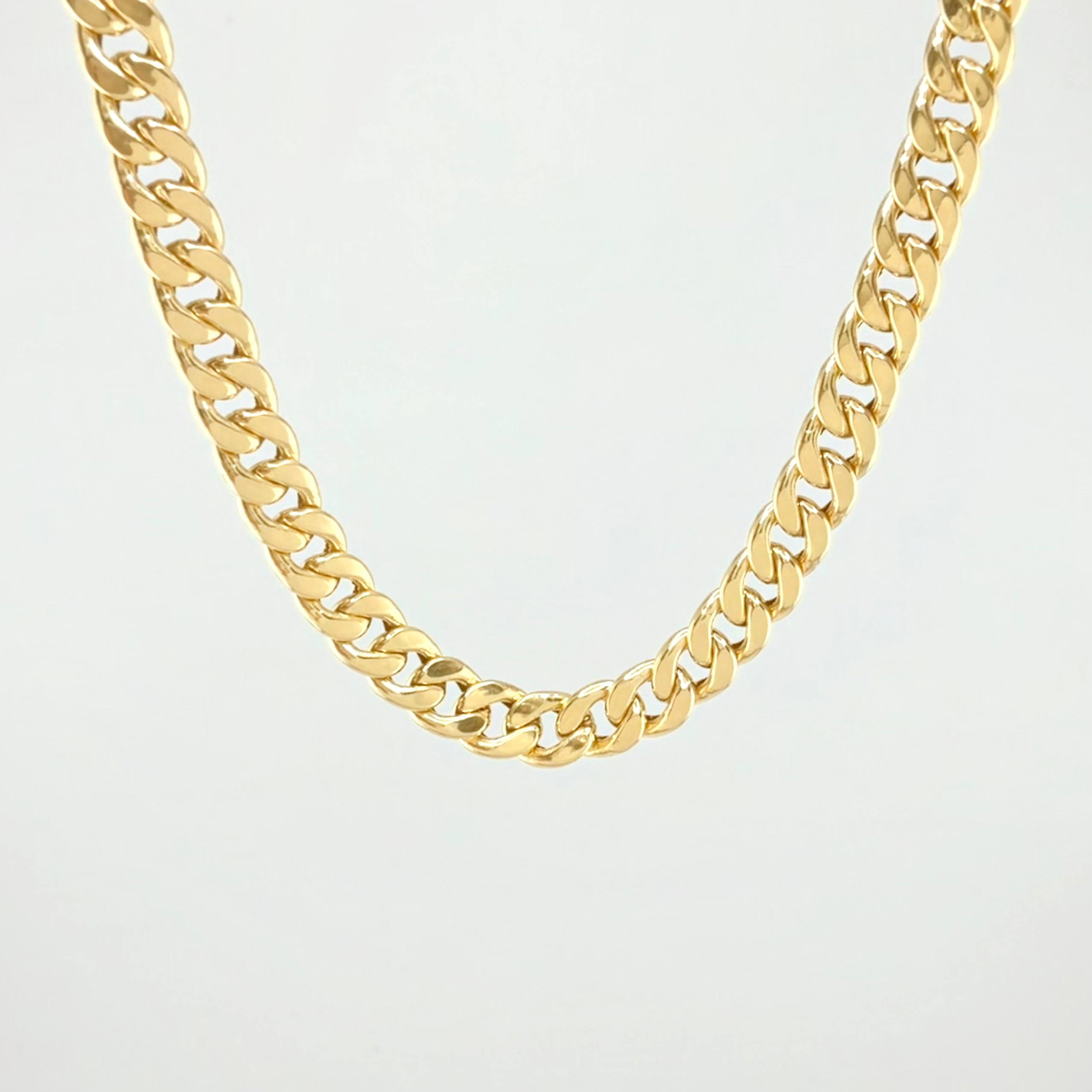 Cadena Cubana 10.4gr / 50cm / 6.7mm Oro Amarillo +1 18K