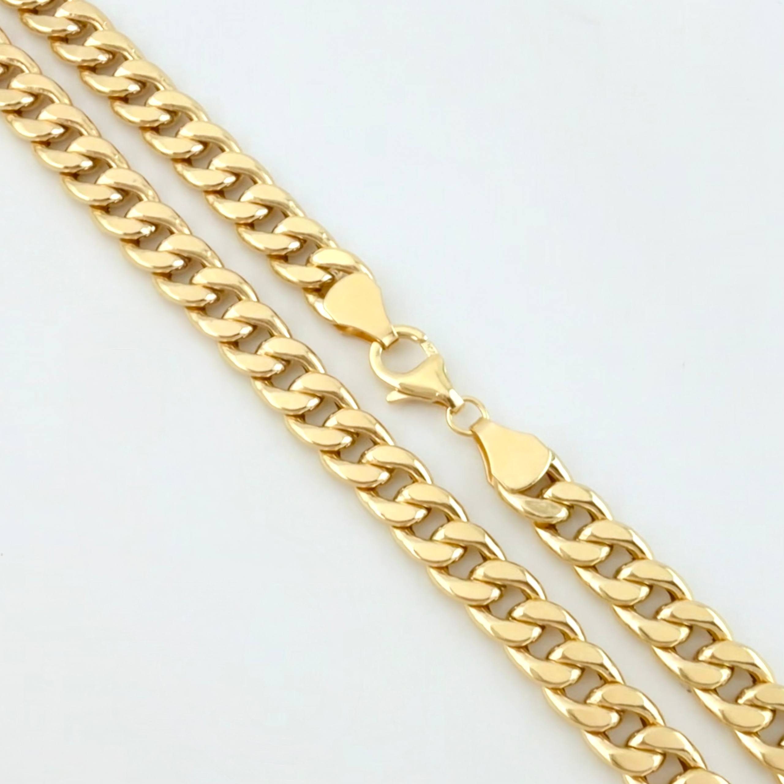 Cadena Cubana 10.4gr / 50cm / 6.7mm Oro Amarillo +1 18K