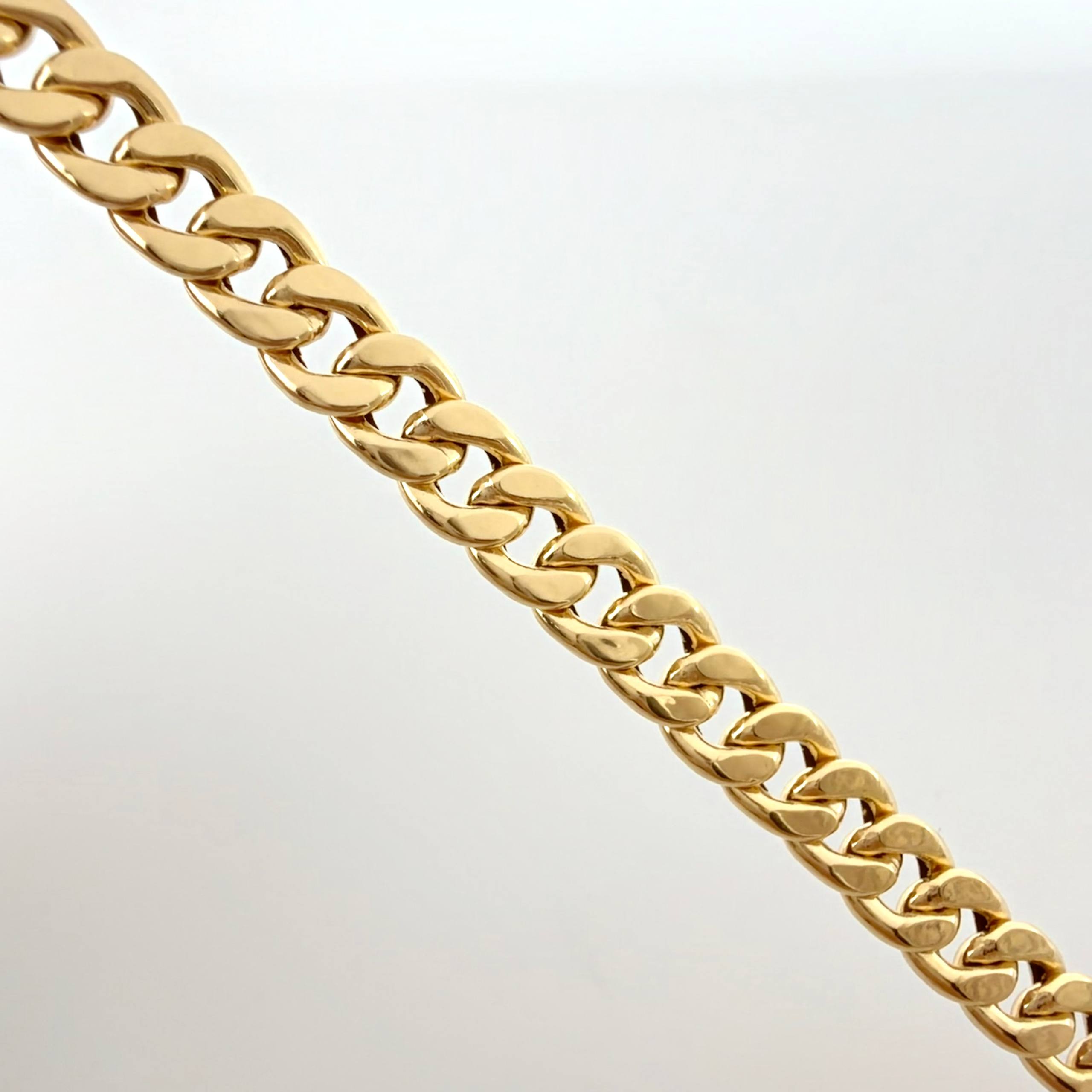 Cadena Cubana 10.4gr / 50cm / 6.7mm Oro Amarillo +1 18K
