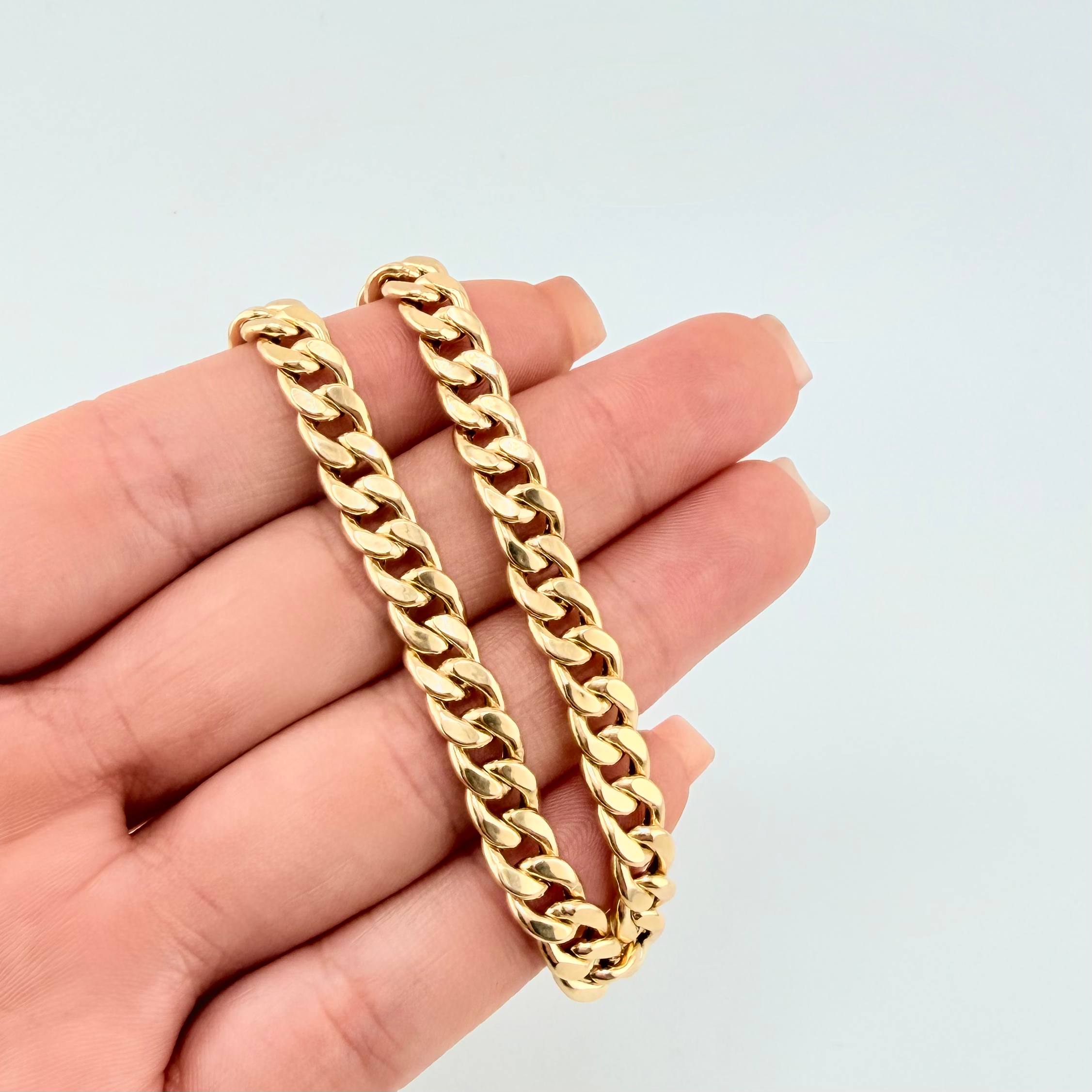 Cadena Cubana 12.2gr / 60cm / 6.7mm Oro Amarillo +1 18K