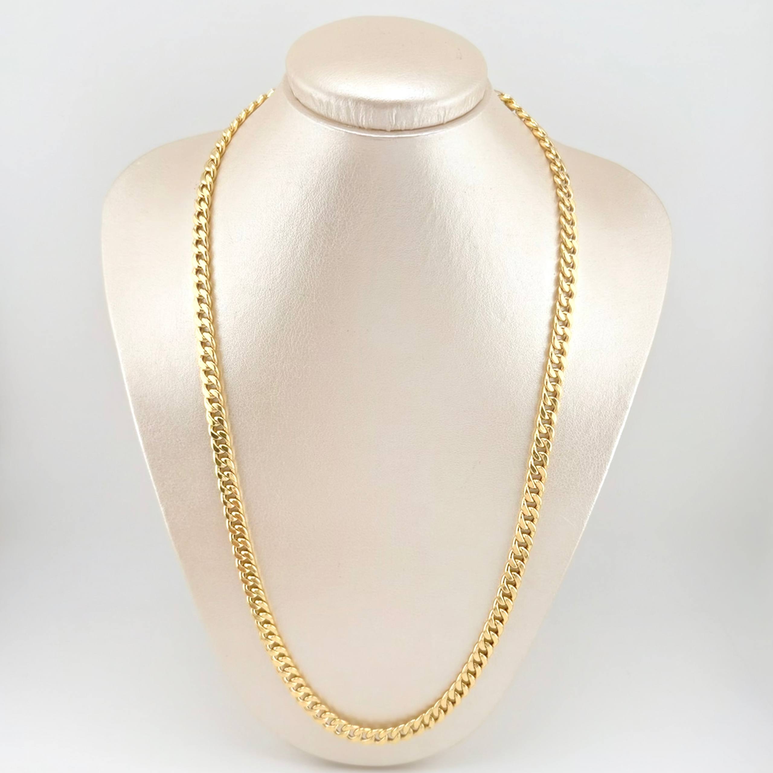 Cadena Cubana 12.3gr / 60cm / 6.7mm Oro Amarillo +1 18K *