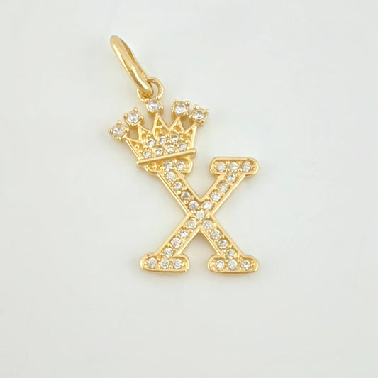 Dije Corona Letra X 2 g / 2.6 cm Oro Amarillo 18K