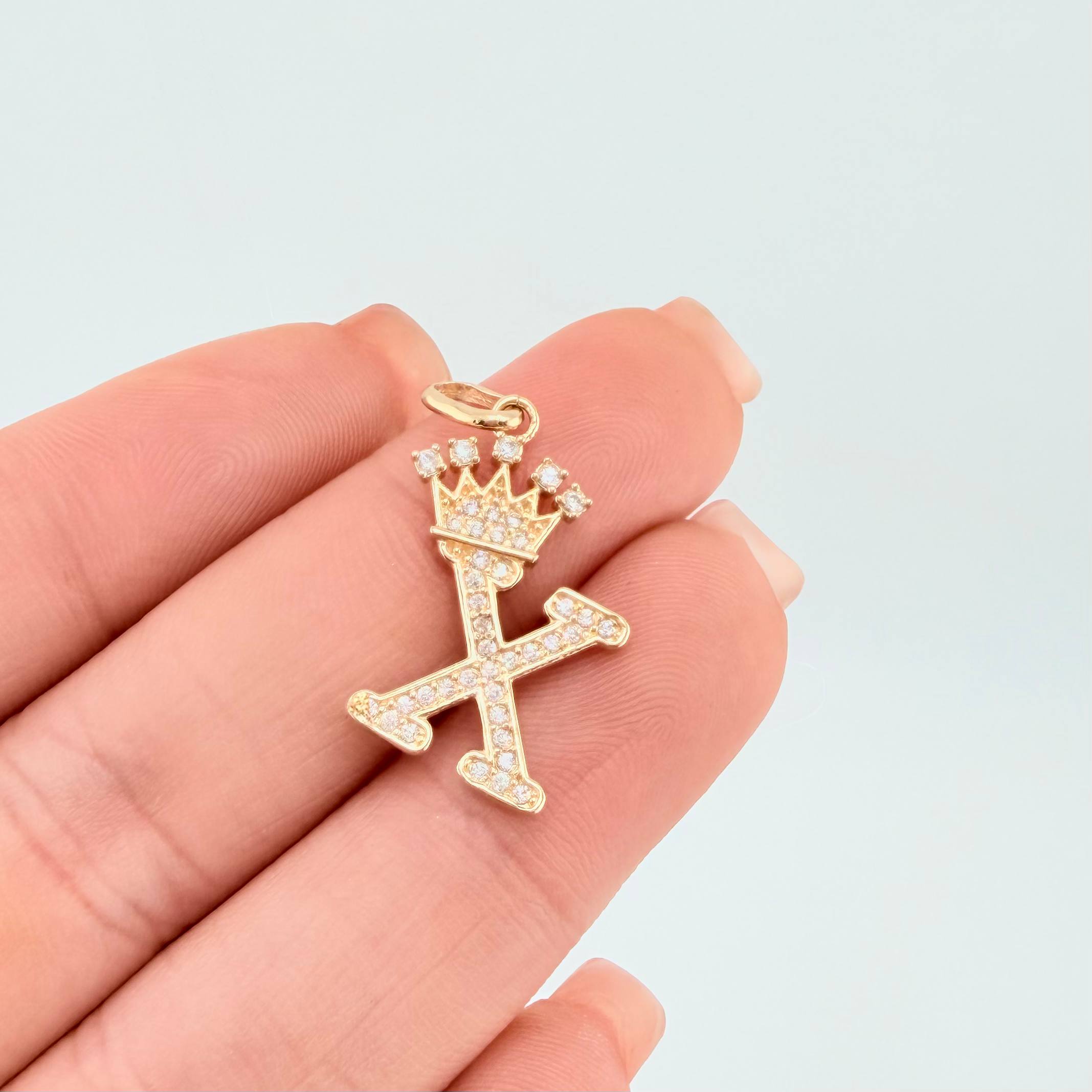 Dije Corona Letra X 2.05 g / 2.6 cm Oro Amarillo 18K