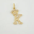 Dije Corona Letra K 1.95gr / 2.6cm / Oro Amarillo 18K