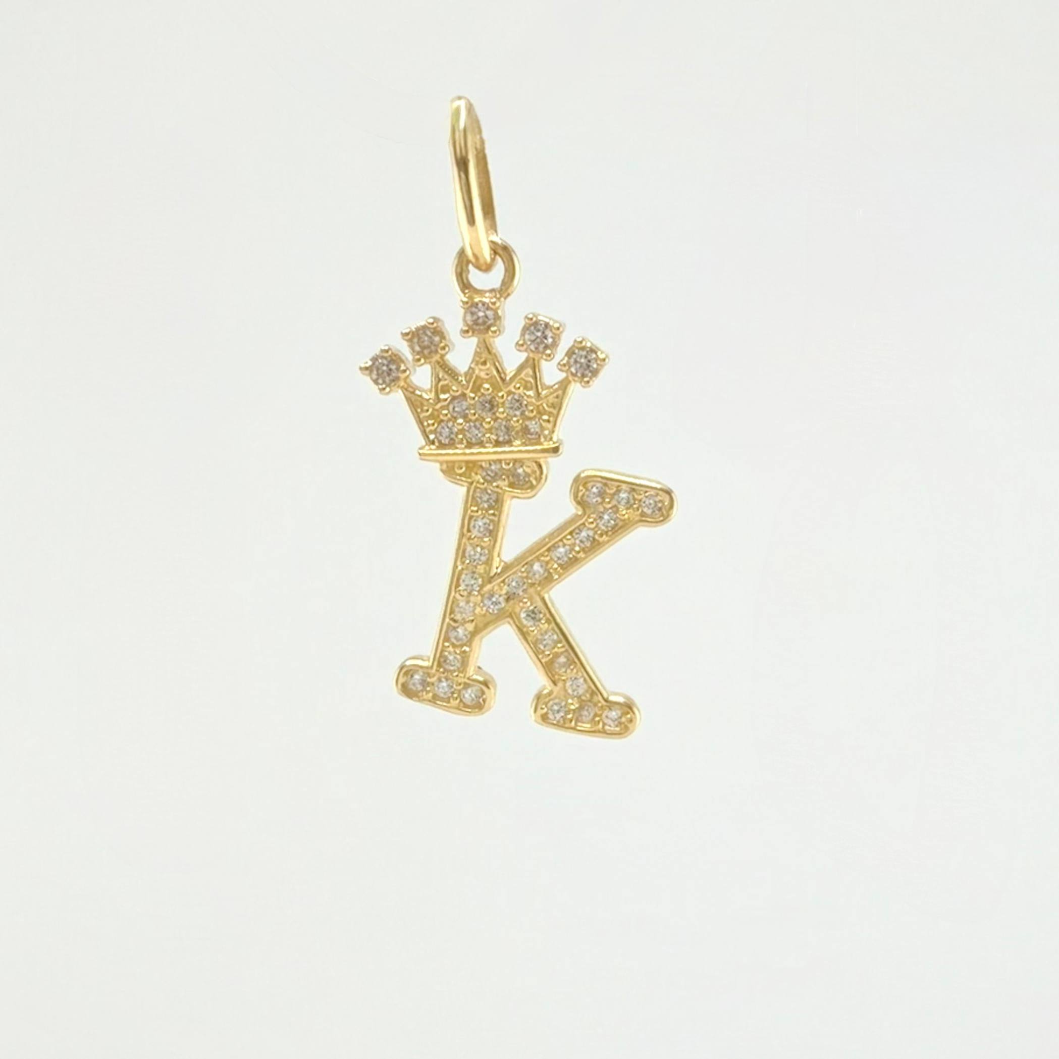 Dije Corona Letra K 1.95gr / 2.6cm / Oro Amarillo 18K
