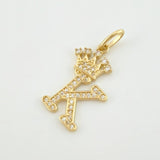 Dije Corona Letra K 1.95gr / 2.6cm / Oro Amarillo 18K