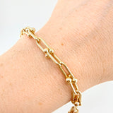 Pulso Boyas Curvas 6.4gr / 19cm / 6.7mm Oro Amarillo +4 18K ©