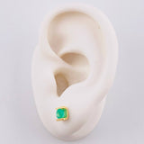 Topos Agarradera Curva Esmeraldas 58pts 1.9gr / 5.7mm Oro Amarillo 18K ©