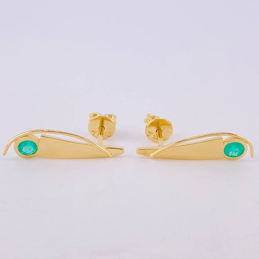 Topos Punta Renacentista Esmeraldas 22pts 1.75gr / 2.9cm / Oro Amarillo 18K