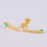 Topos Punta Renacentista Esmeraldas 22pts 1.75gr / 2.9cm / Oro Amarillo 18K
