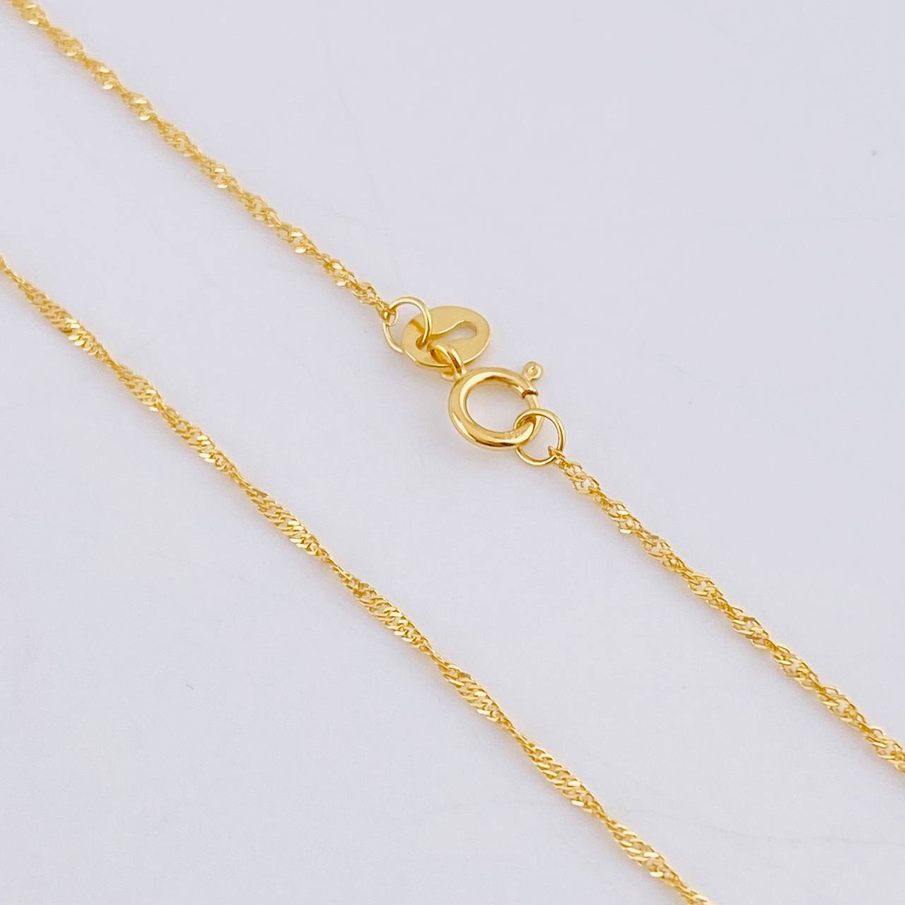 Cadena Singapur 1gr / 45cm / 1mm Oro Amarillo +3 18K